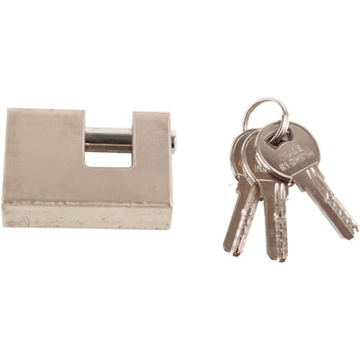 2 Stuks Horizontaal Hangslot Rechthoekig Anti-Diefstal Waterdicht Knipbestendig Veiligheidshangslot met 6 Sleutels beige