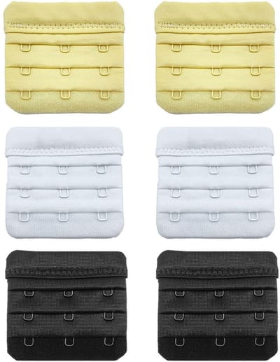 Dailygoods- Beha-accessoires 6 stuks - Beha-verlengingsgesp - Zachte beha-gesp - Comfortabele accessoires - Nylon materiaal - Afmetingen 6 x 5,7 cm - Beha-verlenging