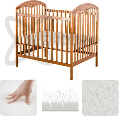 Trendimo HR 50 Koudschuim Ledikant - 60x120x14 cm - Anti-allergische Wasbare Hoes
