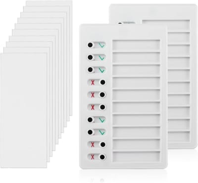 Checklist Memo Borden - Taakplanner Herbruikbaar - Dagelijkse Planning - Afneembaar Ontwerp - 2 Stuks - Wit