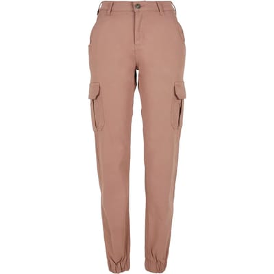 Urban Classics - High Waist Cargobroek - Taille, 28 inch - Roze