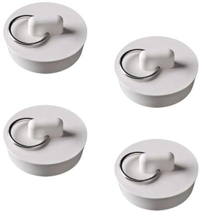 Set van 4 universele rubberen badpluggen en gootsteenstoppen 28-31 mm voor keuken en badkamer