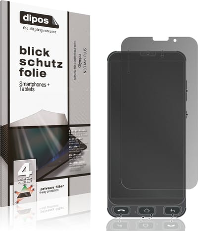 dipos – Matte Privacy Screenprotector geschikt voor Olympia NEO Mini PLUS | Anti-Spy Beschermfolie