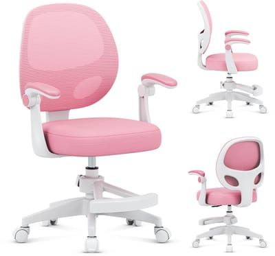 Mark Adler Junior 3.1 Kinderbureaustoel – Ergonomische Draaistoel voor Kinderen - Verstelbaar & Comfortabel - Roze