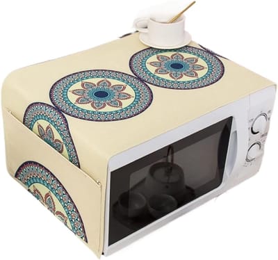 Magnetron Oven Deksel - Keukenhoes - Keuken Beschermen - Met Opbergvakken - 35x95cm - Grijs