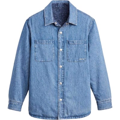 Levis Herenoverhemd van geribbeld kord met Bryant-patroon (Denim)