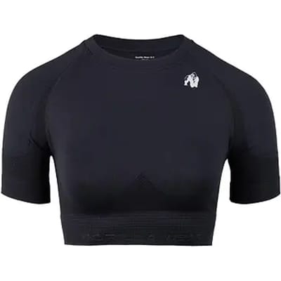 Gorilla Wear Whitney Seamless Crop Top - Zwart - XS/S