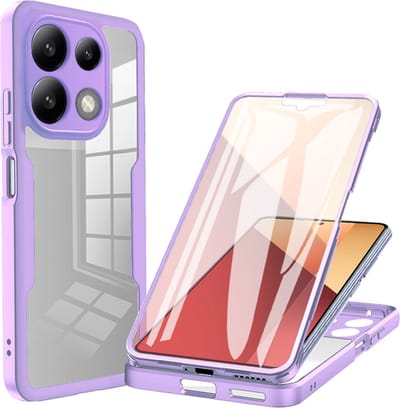 Hoesje geschikt voor Xiaomi Redmi Note 13 5G - Techsuit ColorVerse 360 Case met Screenprotector - Paars