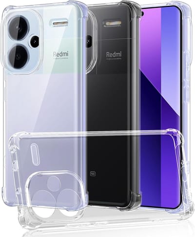 Transparant Hoesje Geschikt voor Xiaomi Poco M6 Pro / Redmi Note 13 Pro 4G | Schokbestendig TPU | Back Cover | Dun | Flexibel | Shockproof | Doorzichtig