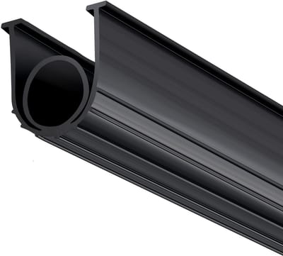 Garagedeur Afdichting - Rubberen Afdichtstrip - Lengte 4,8 m - Tocht-, water- en stofwerend - Weerstrip voor garagedeuren, rolluiken en rolroosters - Zwart