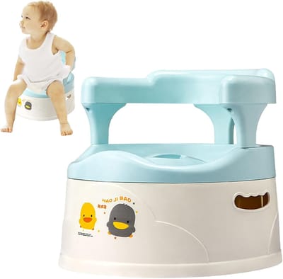 Kindertraining Potje - Reisstoel Toilet - Zindelijkheidstraining Thuis - Draagbaar en Afneembaar - 34x31x29 cm - Blauw