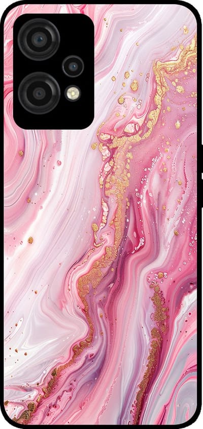 Smartphonica Telefoonhoesje Geschikt voor OnePlus Nord CE 2 Lite met marmer opdruk - TPU backcover case marble design - Roze geschikt voor OnePlus Nord CE 2 Lite