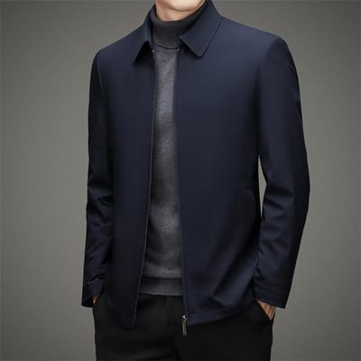Herfst Winter Heren Zakelijke Jas Schuin Gevoerd Katoenen Jas Jas Heren Kraag Frame Eenvoudige Losse Katoenen Kleding XXXL black