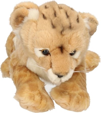 Carldick pluche leeuwen welpje - leeuwen knuffel - lichtbruin - 32 cm - wilde dieren knuffel
