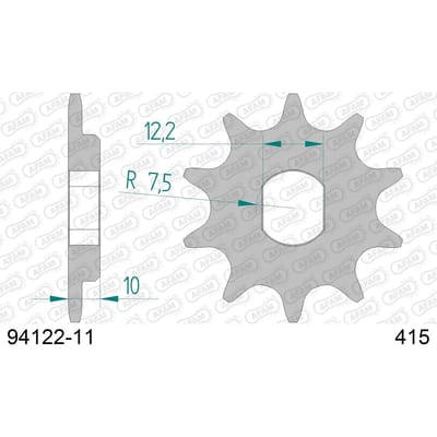 Stalen motortandwiel voor Afam 415 11 dents