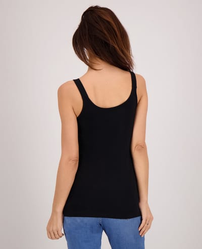 Je m'appelle Dames Top Met stretch - Zwart - Maat XS