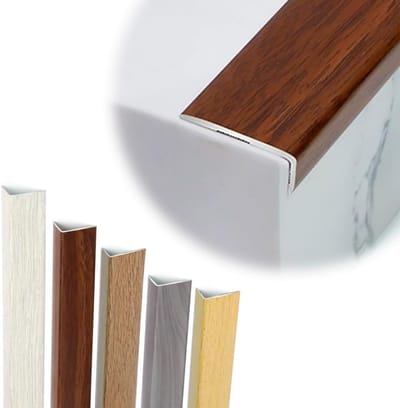Traprandprofiel - Metalen Bescherming - Trap Veiligheid - Duurzaam Aluminium - 90 cm Lang - Walnoot Look