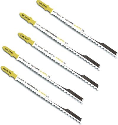 RNtools Decoupeerzaagjes Wood & Metal Bi-Metal 132 mm - 5 stuks - voor o.a. Bosch, Makita Dewalt, en Festool
