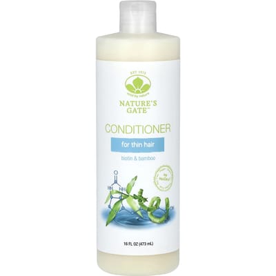 Doux par nature, (La porte de la nature), Après-shampoing à la biotine et au bambou, pour cheveux fins, 473 ml (473ml) white