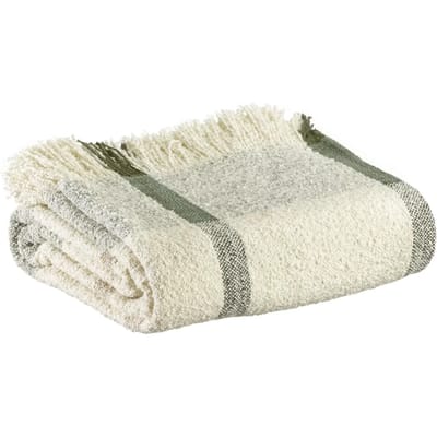 Gebreide plaid Vivaraise Jane - 130x160 cm, gerecycled polyester en katoen