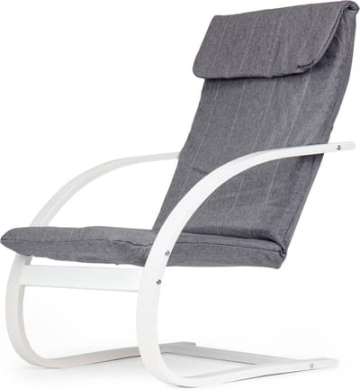 Schommelstoel - 96x67x76 cm - grijs wit