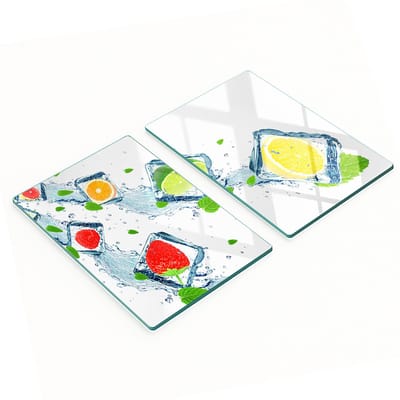 Decoratieve glazen snijplanken voor gesneden fruit 2x40x52 cm