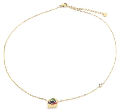 Ketting voor Kinderen - Cupcake - RVS - Lengte 35-41 cm - Goudkleurig