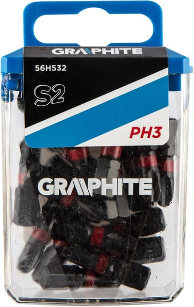 GRAPHITE PH3 Serie - Udarbit - 25mm - S2 Staal - 20 Stuks