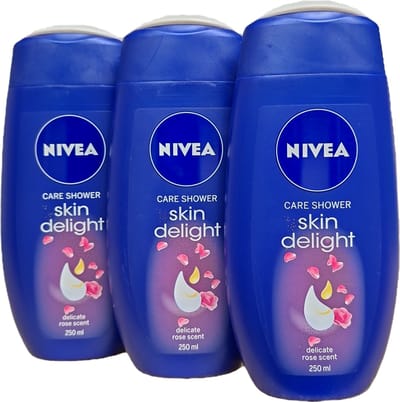 Nivea Douchegel Women – Skin Delight Delicate Rose - Voordeelverpakking - 3 x 250ml