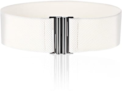 Dailygoods- Tailleriem Brede Elastische Riem - Vintage Stretch Riem - Elastische Riem voor Jurken - Lichtmetalen Gesp - Geschikt voor Taille 68-100 cm
