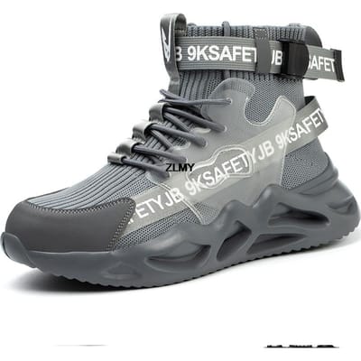 Mode Veiligheidsschoenen Heren Stalen Neus Werkschoenen Puncture Proof Sneaker Man Industriële Werkveiligheidslaarzen Ademende Beschermende Laars EU37