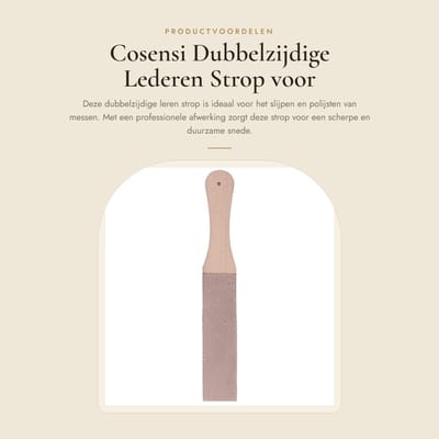 Dailygoods- Strop Kit Dubbelzijdig Ontwerp - Slijpsteen voor Messen - Houtbewerking - Honen - Polijsten - Compact Formaat