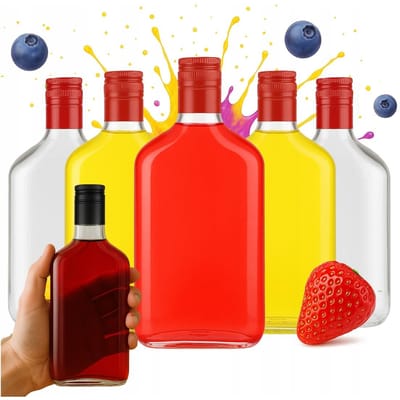 Bimberek - Glazen Flessenset - 350 ml - Piersiówka - Voor Alcohol