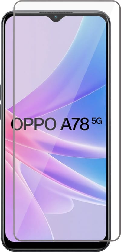 Screenprotector geschikt voor Oppo A78 - Gehard Glas Screen Protector GlassGuard