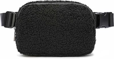 Yucka fluffy heuptas met telefoonvak - Fanny pack - Festival tasje - Money belt - Zwart