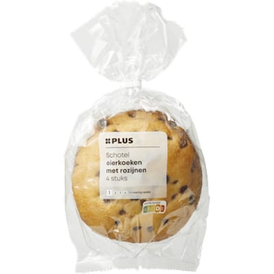 Schotel eierkoeken met rozijnen