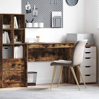 vidaXL - Bureau - Rook - Eiken - 100 - x - 40 - x - 76 - cm