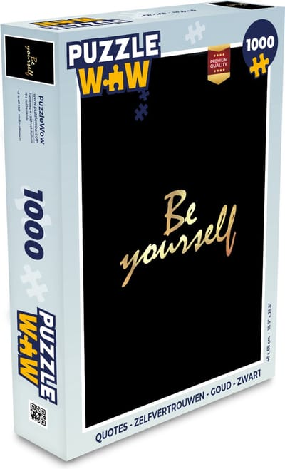 Puzzel Quotes - Zelfvertrouwen - Goud - Zwart - Legpuzzel - Puzzel 1000 stukjes volwassenen