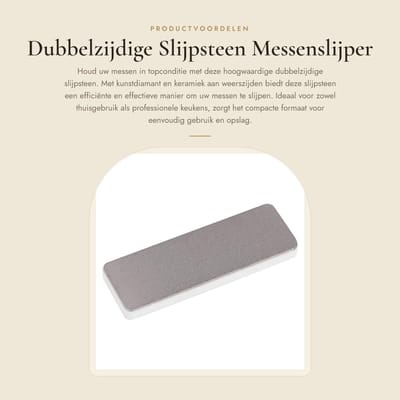 Dailygoods- Slijpsteen Dubbelzijdig - Slijpsteen voor Messen - Kunstdiamant - Keramiek Gereedschap - Huishouden Keuken - Professioneel Ontwikkeld - Messenslijper