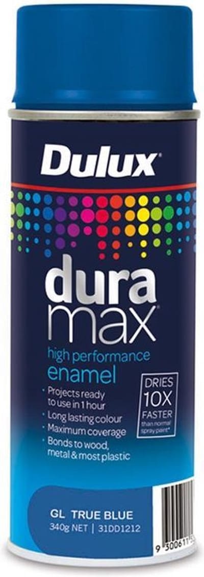 Dulux - Duramax - Spuitlak - Sneldrogend - Kleurbehoudend - Hoge dekking - True Blue - Hoogglans Blauw