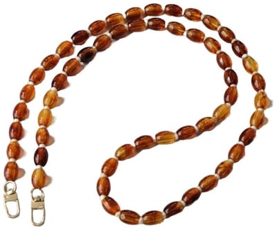 Solidchoice- Pareltelefoonketting 120 cm - Zakketting - Afneembaar - Karabijnhaak - Accessoires - Hoogwaardig acryl - Tasband