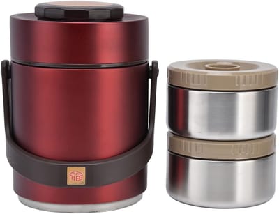 Vacuüm Lunchbox - Thermos Lunchtrommel - Eten Warm Houden - Dubbel Vacuüm Isolatie - 1500ml - Rood