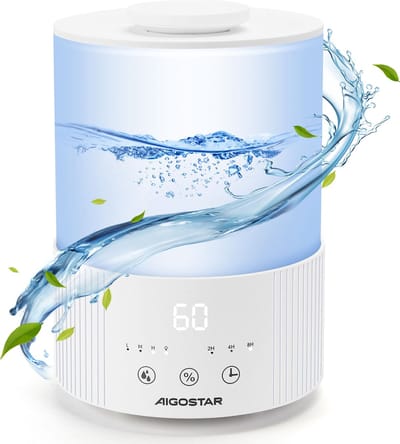 Aigostar Misty - Luchtbevochtiger 2.5L – Stil & met Aromatherapie – Timer – Slaapkamer & Babykamer