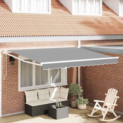 vidaXL - Inklapbaar - Zonnewering - Frame - Wit - 300 - x - 250 - cm - Aluminium