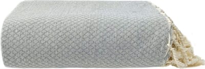 Lantara Plaid Katoen Ottoman - Licht Grijs - 190x300cm