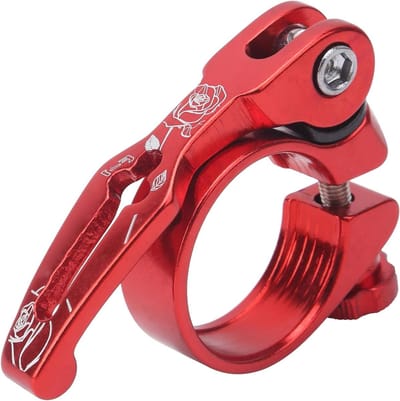 Fietszadelklem - Zadelpenklem - Zadelhoogte Instellen - Snelspanner Design - 318 mm - Rood