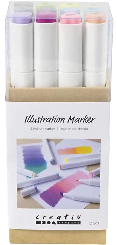 CC Alcoholmarker Pastelkleuren, 12 stuk