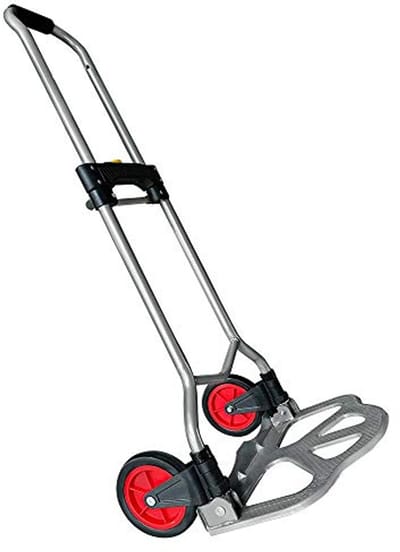 Inklapbare Transportwagen - Steekwagen Trolley - Zwaar Vervoer - In hoogte verstelbaar - 60 kg belastbaar - Zilver