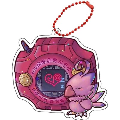 Porte-clés Anime Digimon Adventure Agumon Yagami Taichi Ishida Gabumon Bricolage Acrylique Figurines d'Action Collection de Jeux Pendentif 5cm pink