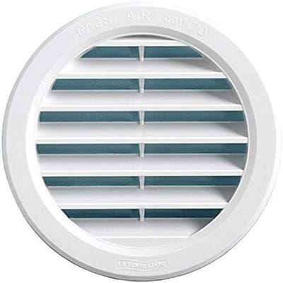 Rond Ventilatie Rooster Wit Inbouw Ø100mm met Insectennet